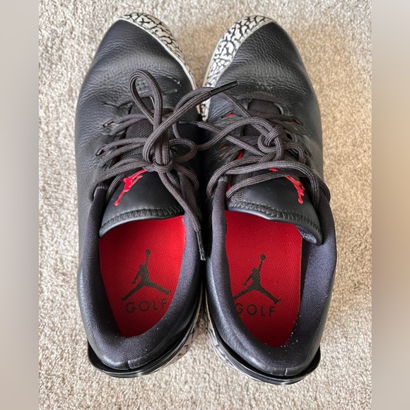 Mens Air Jordan ADG Cement 3 Black Golf Shoes Size 9 - Picture 5 of 12